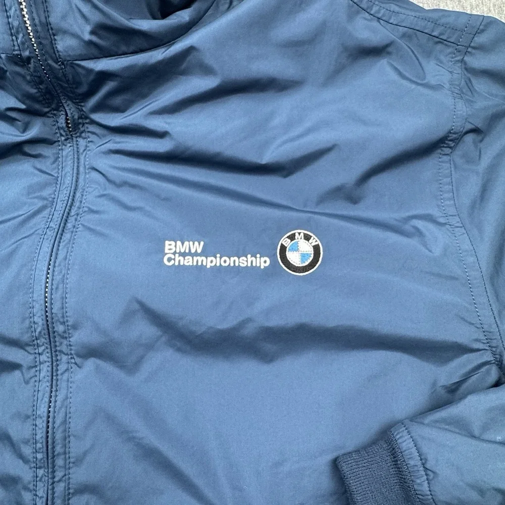 Peter Millar BMW Championship Jacket Men's Small Navy Blue Full Zip Golf Pockets